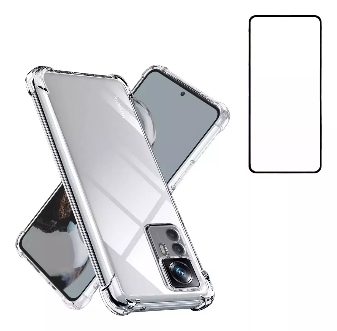 CARCASA XIAOMI 12T SILICONA REFORZADA + LÁMINA COMPLETA - 1