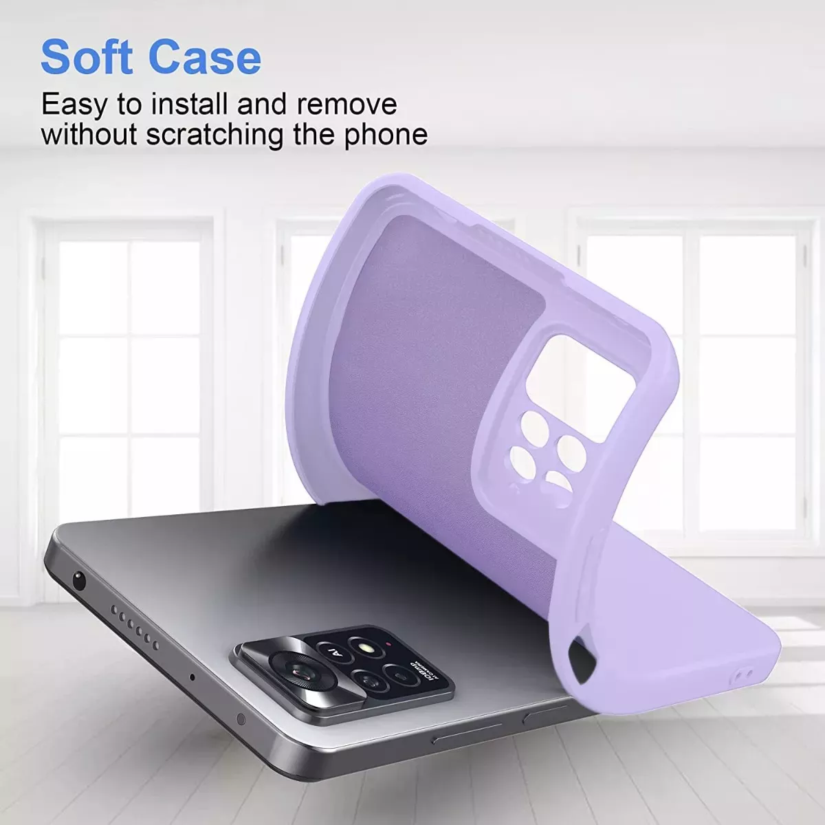 CARCASA XIAOMI REDMI NOTE 11 PRO SILICONA SLIM COLOR VIOLETA - 2