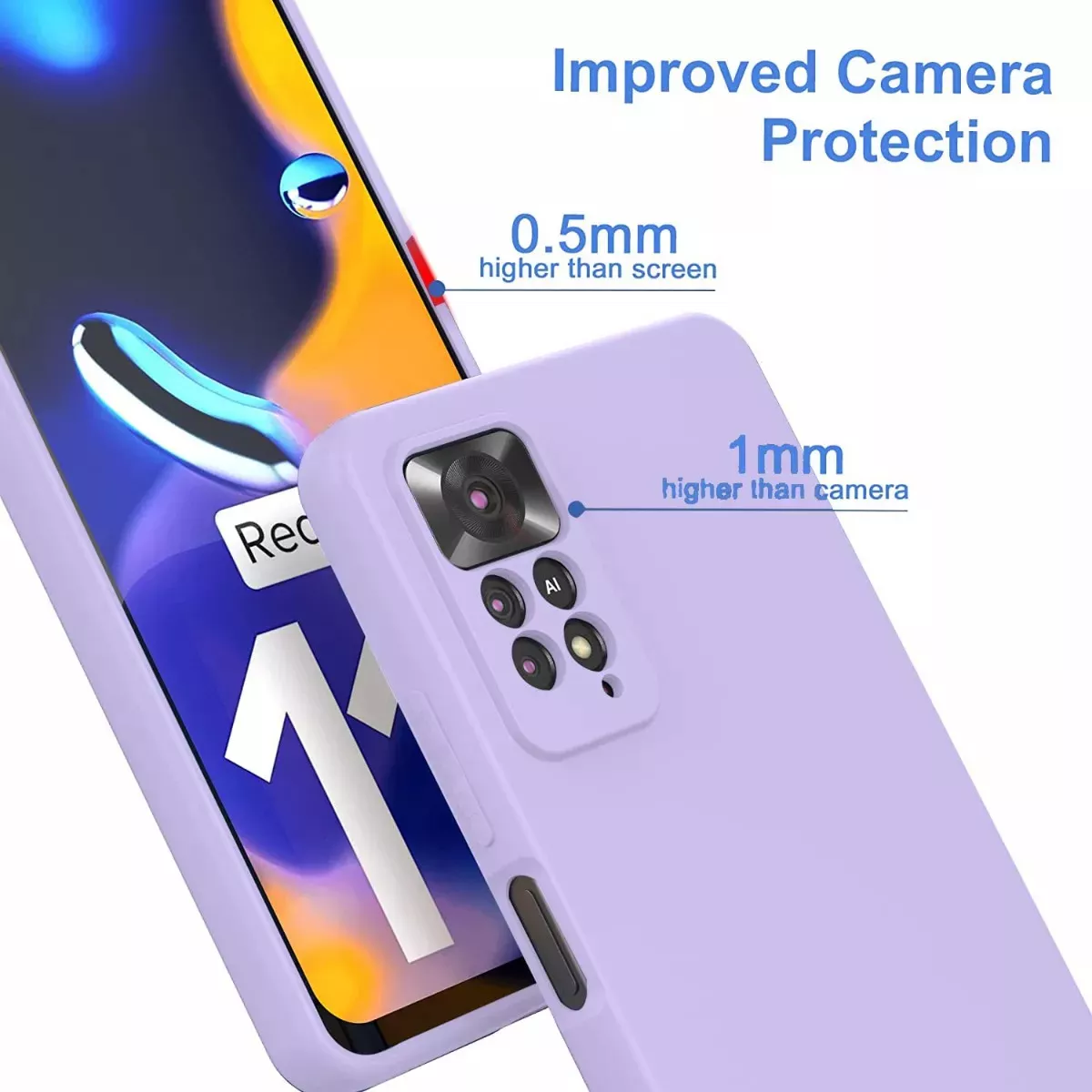 CARCASA XIAOMI REDMI NOTE 11 PRO SILICONA SLIM COLOR VIOLETA - 3