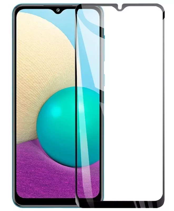PROTECTOR SAMSUNG GALAXY A02S MICA VIDRIO COMPLETA FULL PEGAMENTO - 1