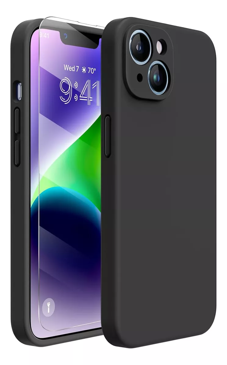 GENÉRICO CARCASA IPHONE 14 PRO PLUS MAX IPHONE 14 SILICONA SLIM COLOR NEGRO