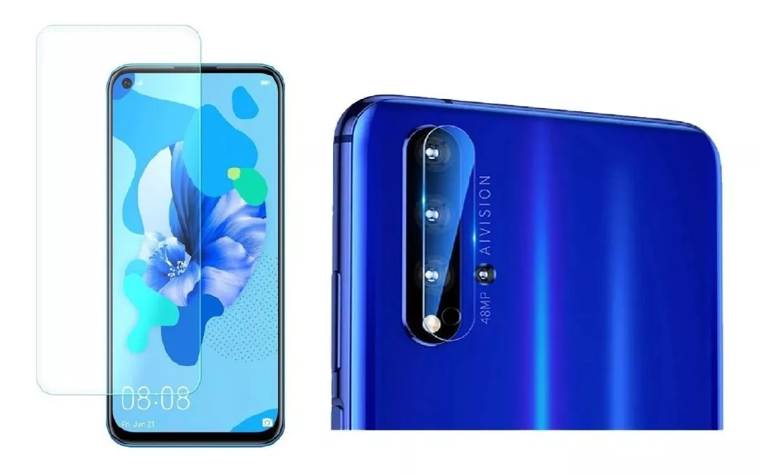 GENÉRICO PACK PROTECTOR HUAWEI NOVA 5T MICA VIDRIO 9H + CÁMARA