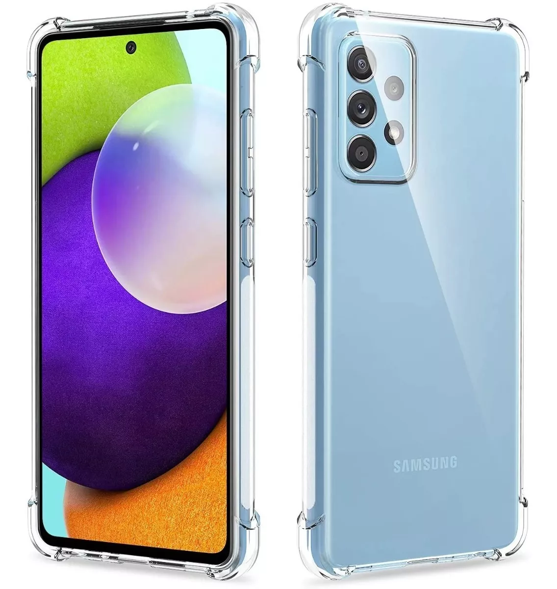 GENÉRICO CARCASA SAMSUNG GALAXY A52 SILICONA ANTIGOLPES + VIDRIO