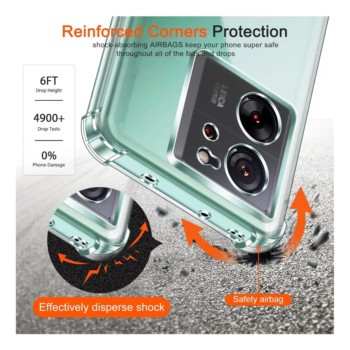CARCASA XIAOMI 13T 5G ANTI GOLPES TRANSPARENTE - 3