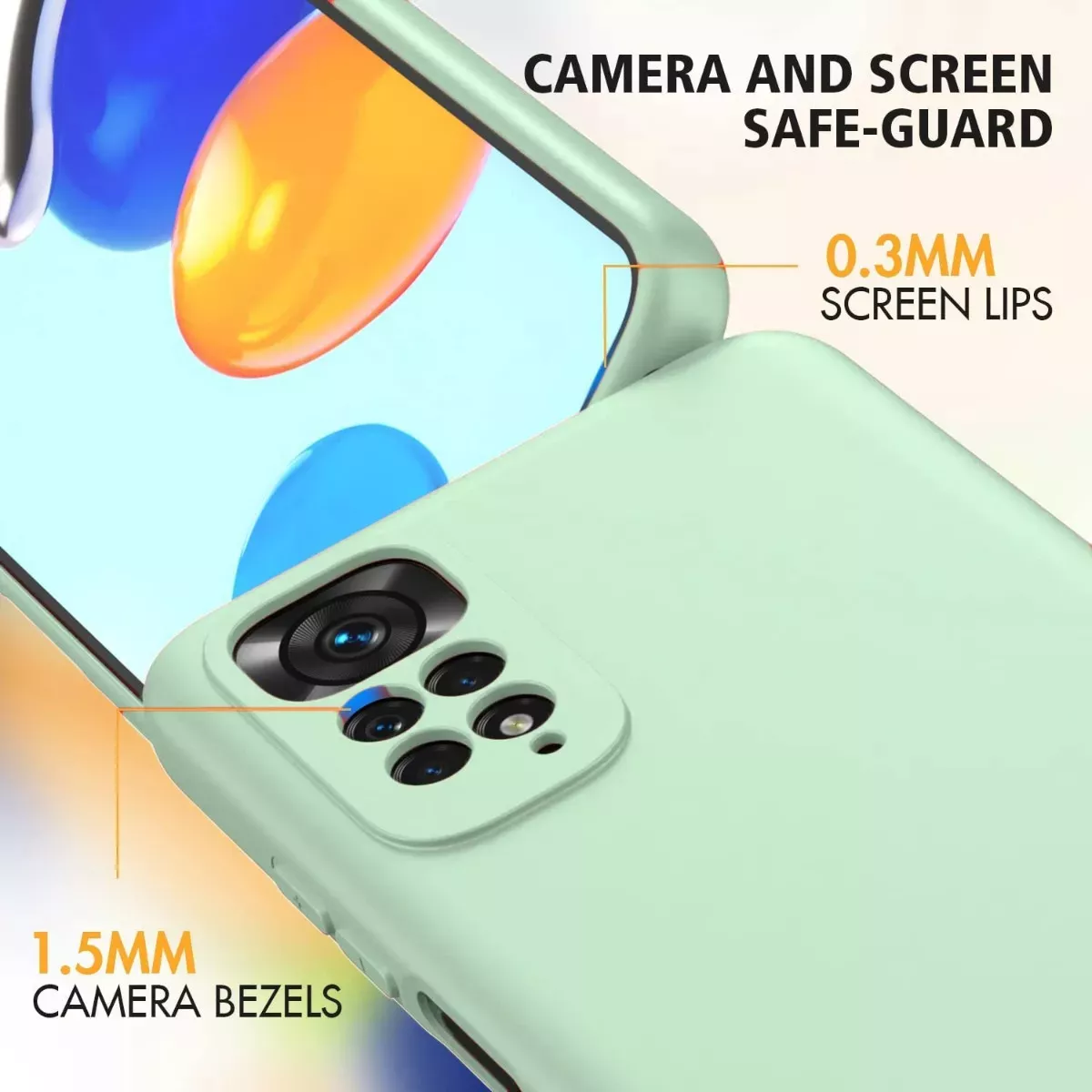CARCASA XIAOMI REDMI NOTE 11 NOTE 11S SILICONA SLIM VERDE CT PREMIUM - 2