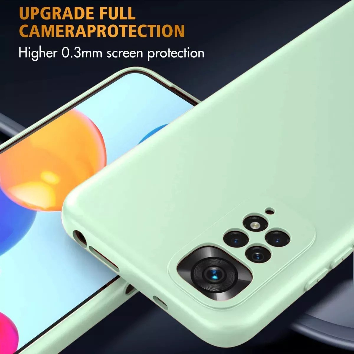 CARCASA XIAOMI REDMI NOTE 11 NOTE 11S SILICONA SLIM VERDE CT PREMIUM - 3