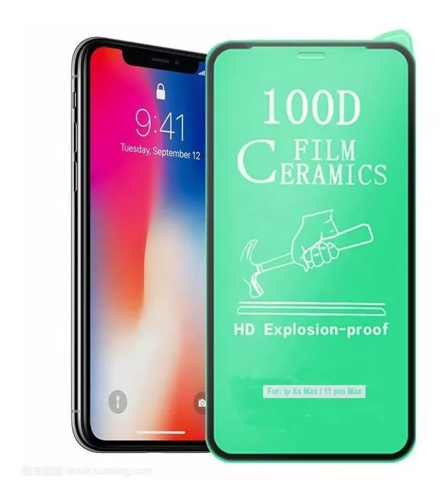 PROTECTOR IPHONE 11 MICA CERÁMICA COMPLETA FULL PEGAMENTO - 3