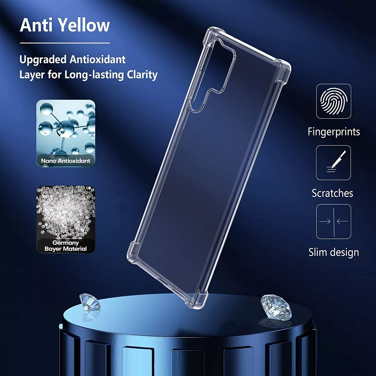 CARCASA SAMSUNG GALAXY S23 ULTRA SILICONA PREMIUM TRANSPARENTE - 4
