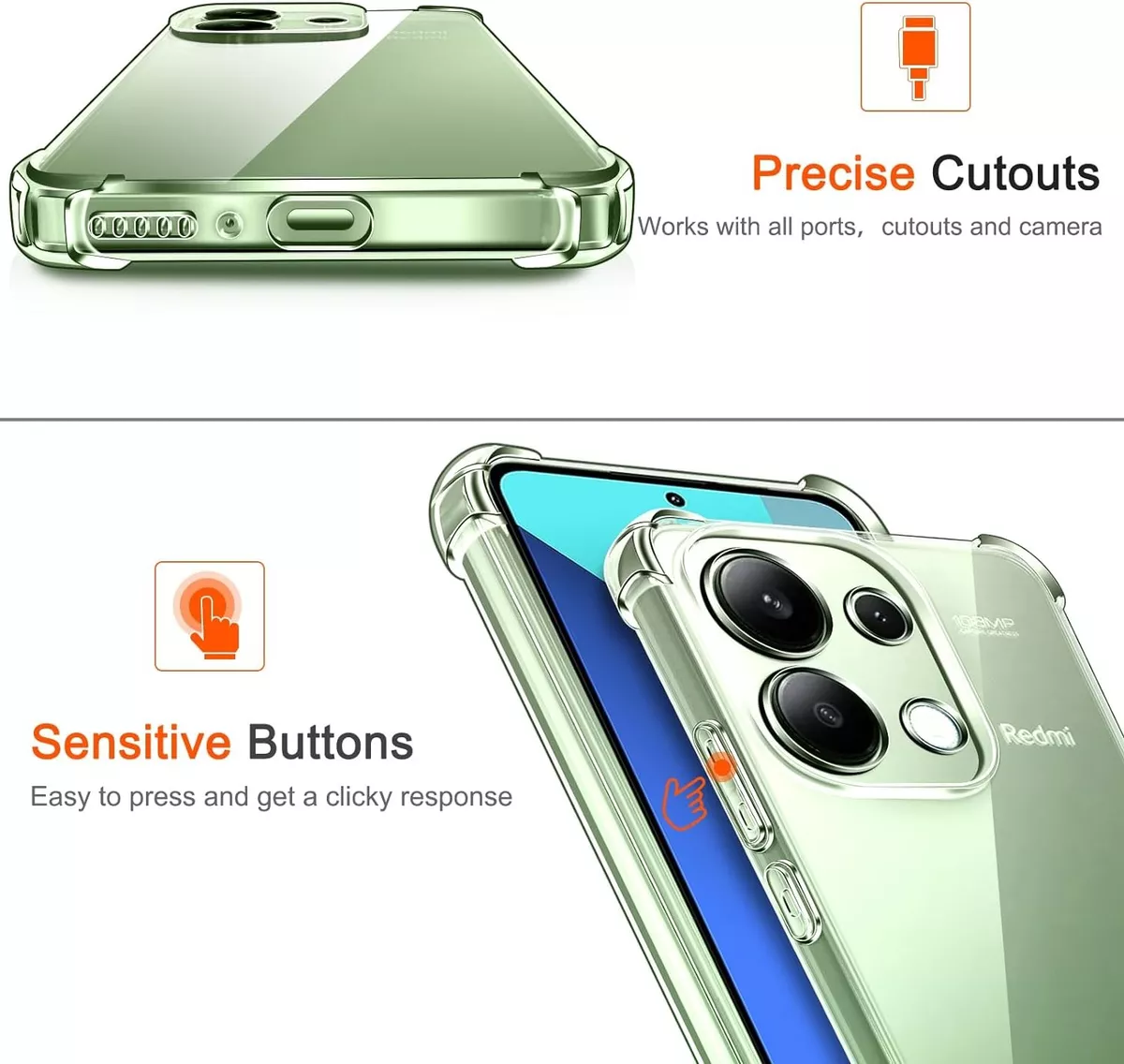 CARCASA XIAOMI REDMI NOTE 13 4G PREMIUM SILICONA - 3