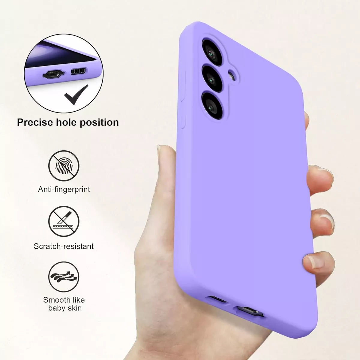 CARCASA SAMSUNG GALAXY S23 FE 5G SILICONA PREMIUM VIOLETA - 3