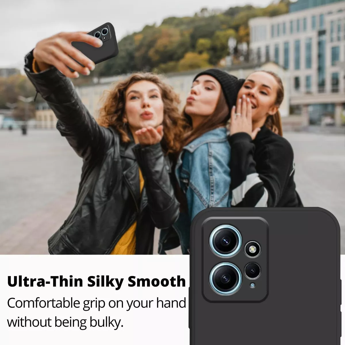 CARCASA XIAOMI REDMI NOTE 12 4G SILICONA SLIM NEGRO - 2