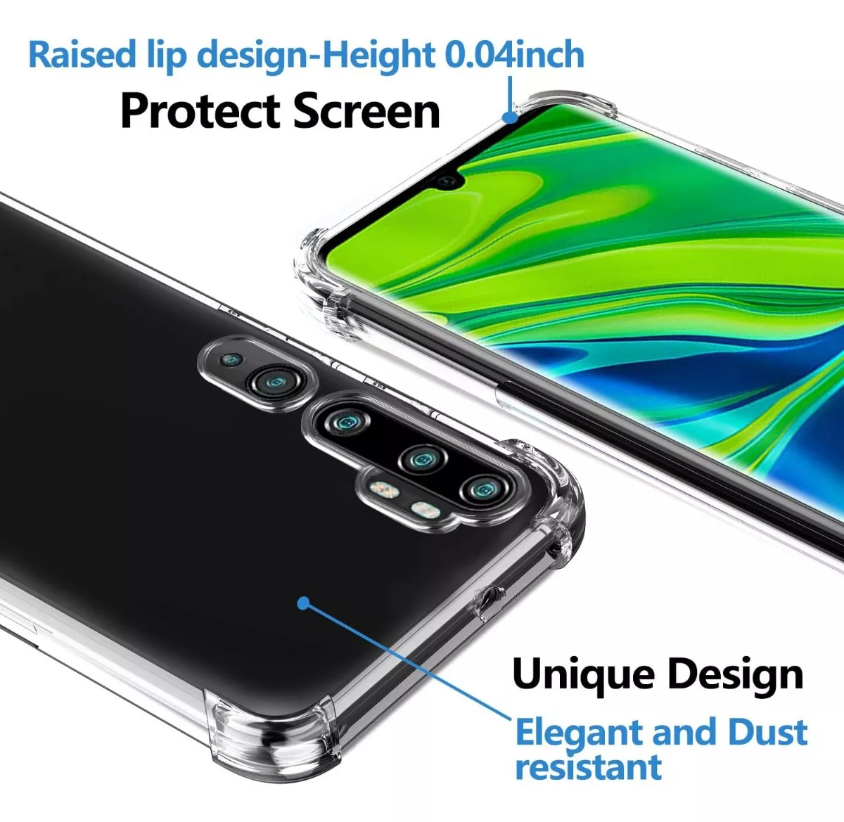 CARCASA XIAOMI MI NOTE 10 PRO SILICONA TRANSPARENTE - 3