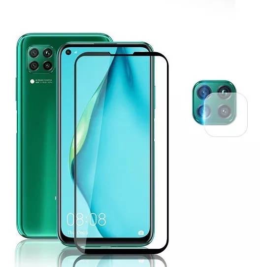 GENÉRICO PROTECTOR CÁMARA HUAWEI P40 LITE VIDRIO TEMPLADO + PANTALLA 5D