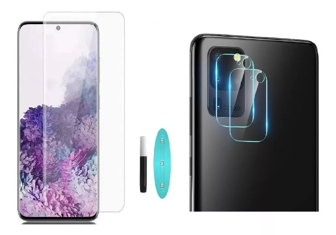GENÉRICO PROTECTOR SAMSUNG GALAXY S20 VIDRIO TEMPLADO 3D FULL PEGAMENTO + CÁMARA