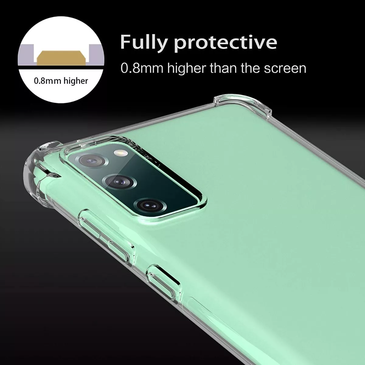 CARCASA SAMSUNG GALAXY S20 FE SILICONA ANTIGOLPES FULL - 2