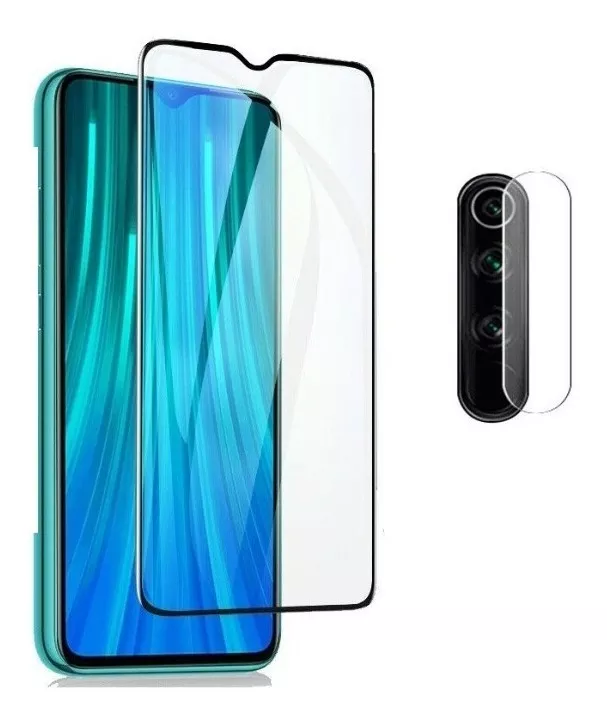 PROTECTOR CÁMARA XIAOMI REDMI NOTE 8 PRO VIDRIO TEMPLADO + PANTALLA 5D - 1