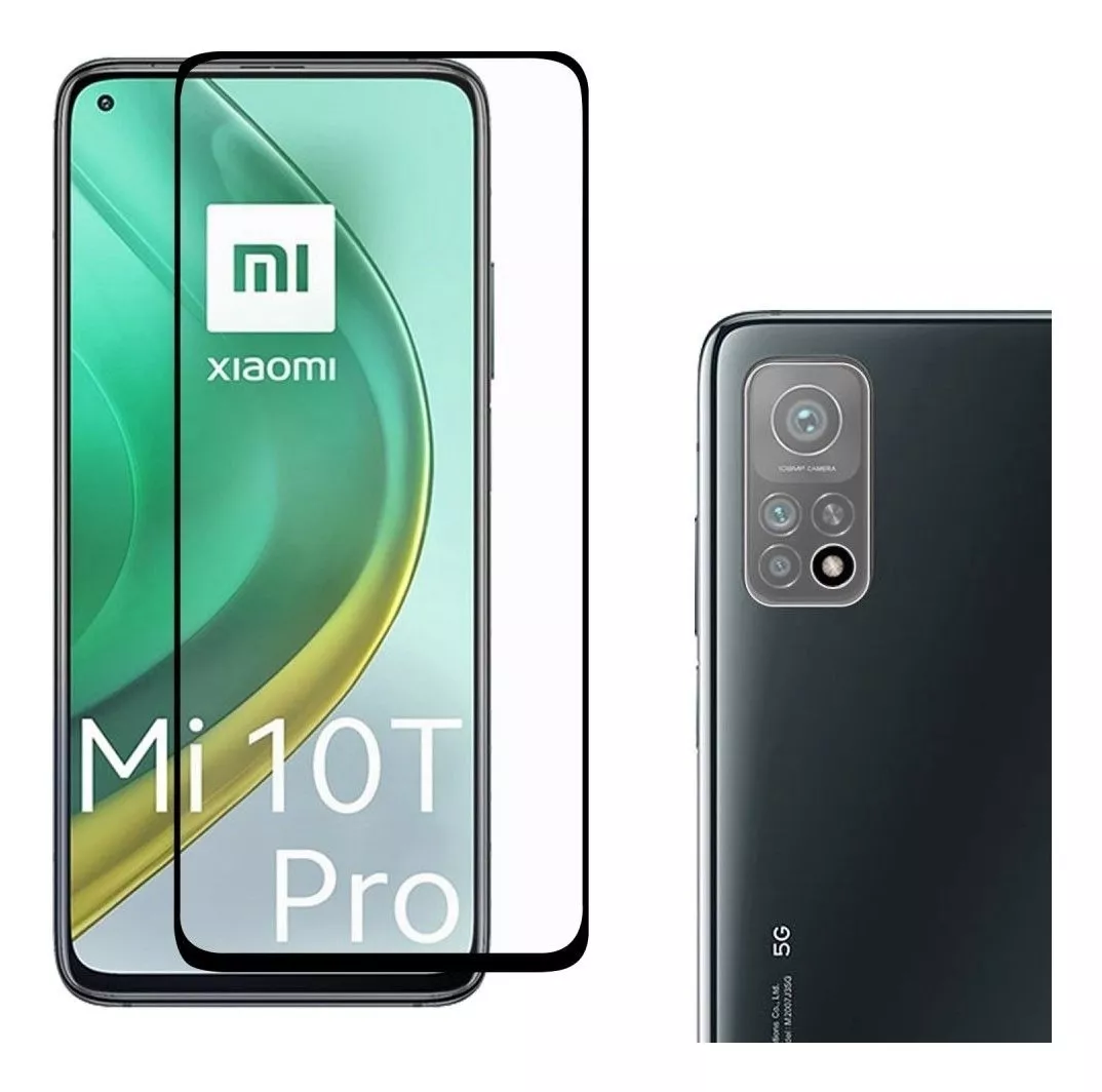 PROTECTOR CÁMARA XIAOMI MI 10T VIDRIO TEMPLADO + PANTALLA 5D - 1