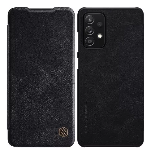 PROTECTOR SAMSUNG GALAXY A72 FLIP NILLKIN COVER PREMIUM ECOCUERO COLOR NEGRO - 3