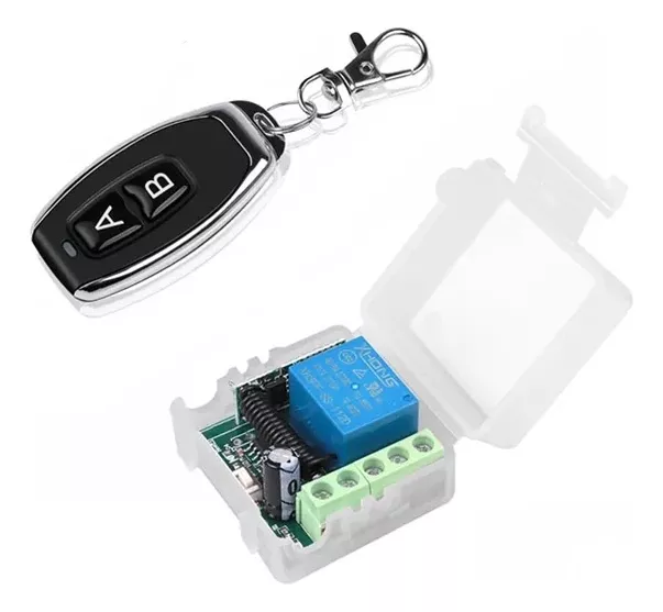 MÓDULO RELÉ RF OEM 1CH 12 V 433MHZ + CONTROL REMOTO LUCES PORTÓN - 2