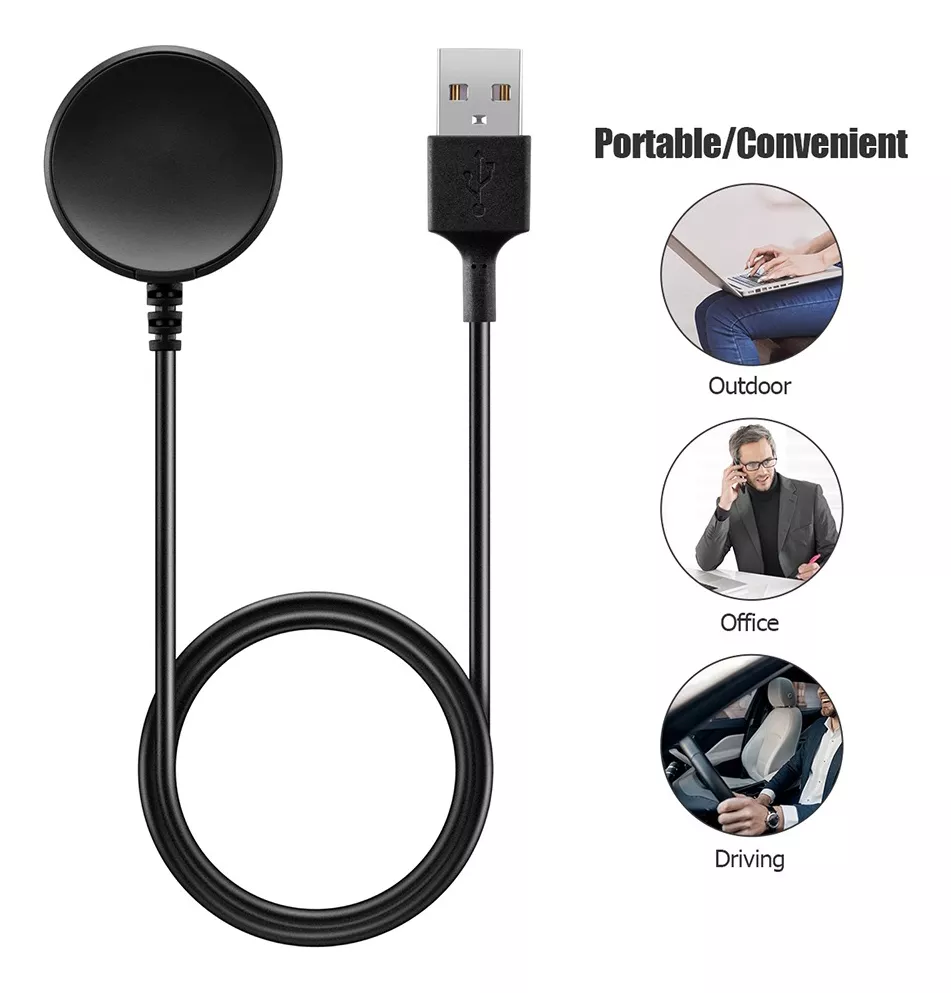 CARGADOR SAMSUNG GALAXY WATCH CLASSIC 4 3 ACTIVE2 CABLE R500 COLOR NEGRO - 5