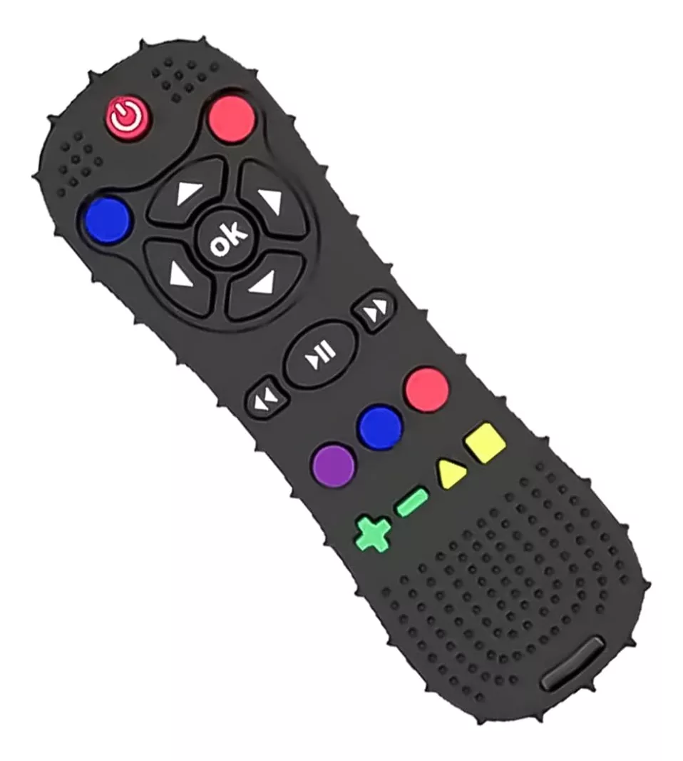 MORDEDOR BEBÉ JUGUETE SENSORIAL DISEÑO CONTROL REMOTO NEGRO - 1