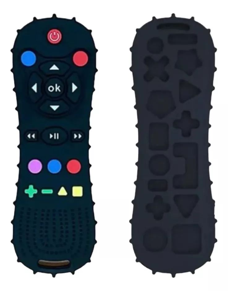 MORDEDOR BEBÉ JUGUETE SENSORIAL DISEÑO CONTROL REMOTO NEGRO - 2