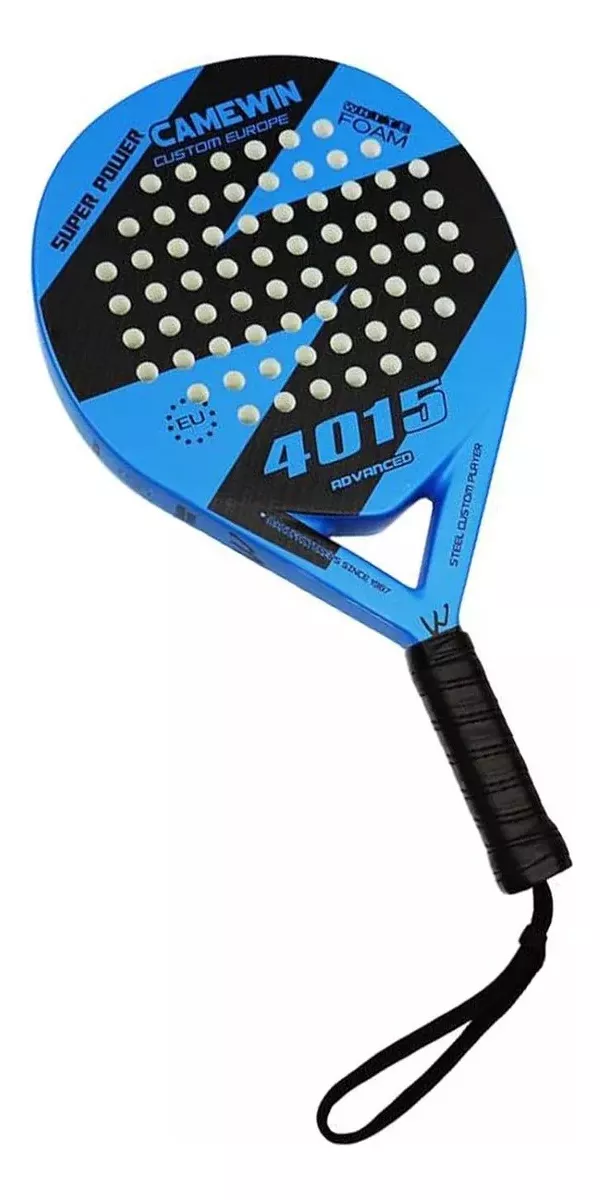 PALA PADEL CAMEWIN EVA FIBRA CARBONO 38MM AZUL + FUNDA REGALO - 2