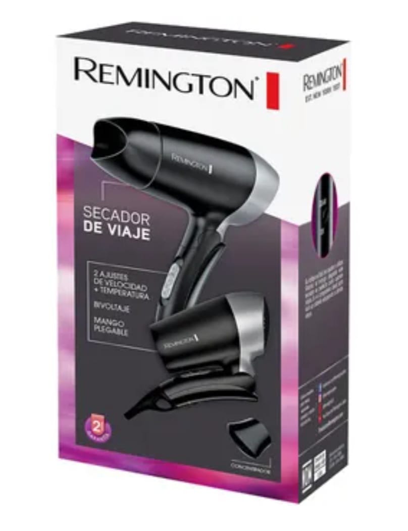 SECADOR DE PELO DE VIAJE REMINGTON BI-VOLTAJE 1400W - 3