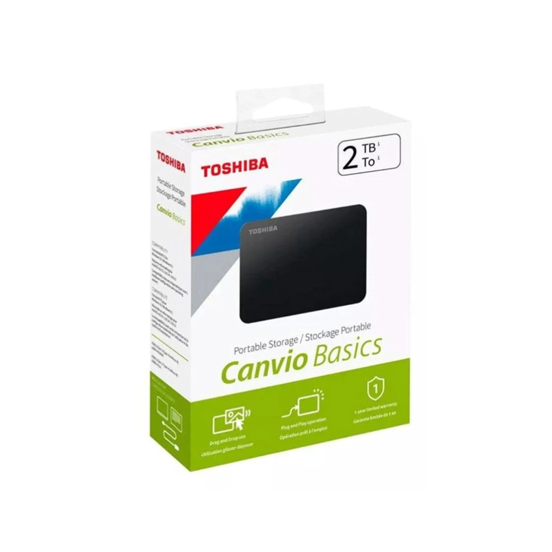 DISCO DURO EXTERNO TOSHIBA  CANVIO BASICS 2T HDTB520XK3AA - 4