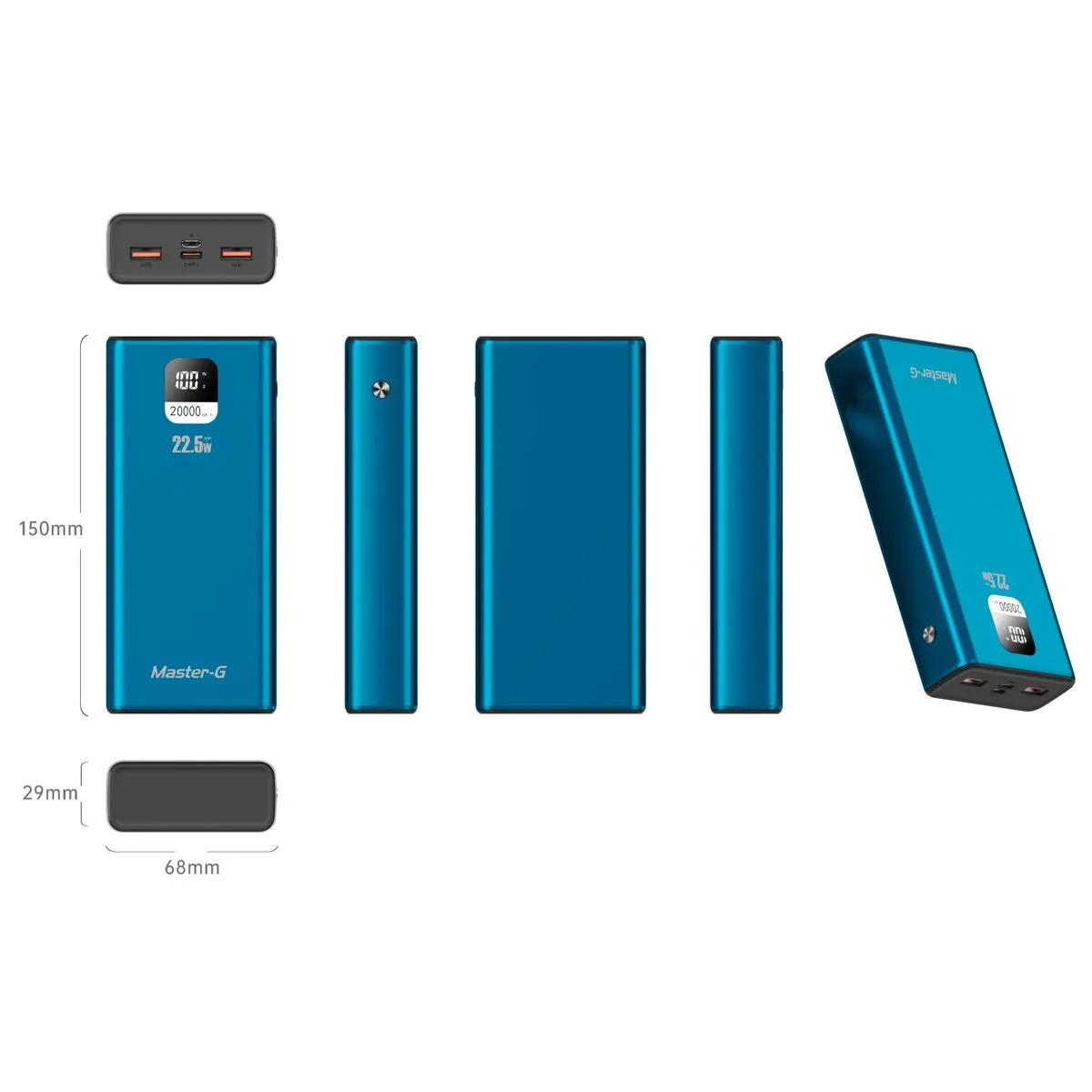 BATERÍA EXTERNA POWER BANK 20000 MAH 22.5W PD - 3