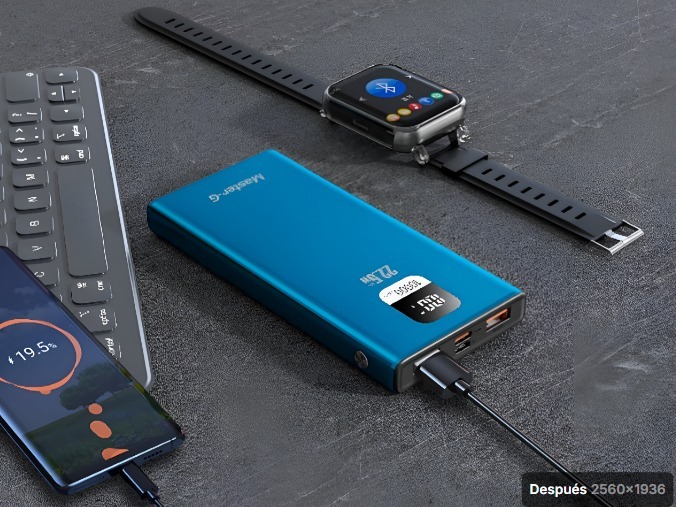 BATERÍA EXTERNA POWER BANK 10000 MAH 22.5W PD - 5