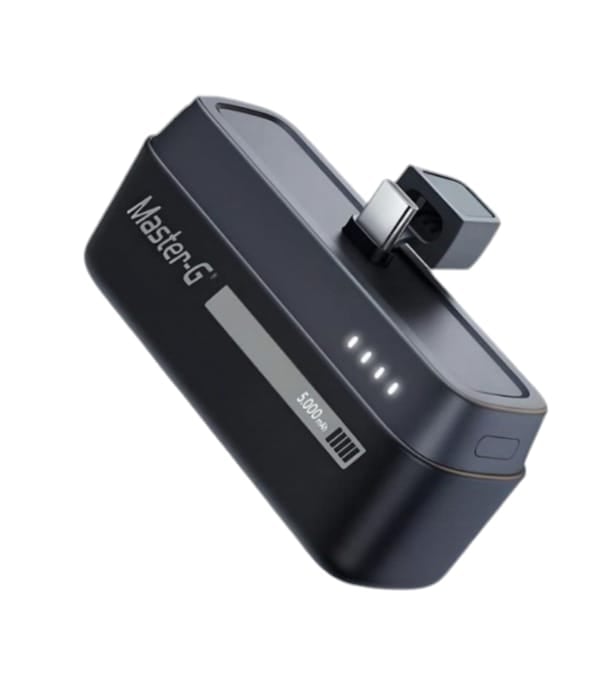 CARGADOR BASE PORTÁTIL POCKET 5000 MAH TIPO C NEGRO - 1