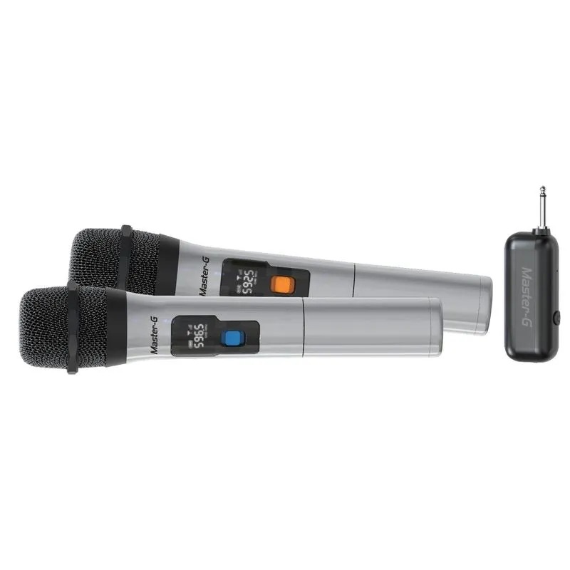 PAR MICRÓFONOS INALÁMBRICOS MASTER G MGMIC2UHF CON RECEPTOR UHF - 4