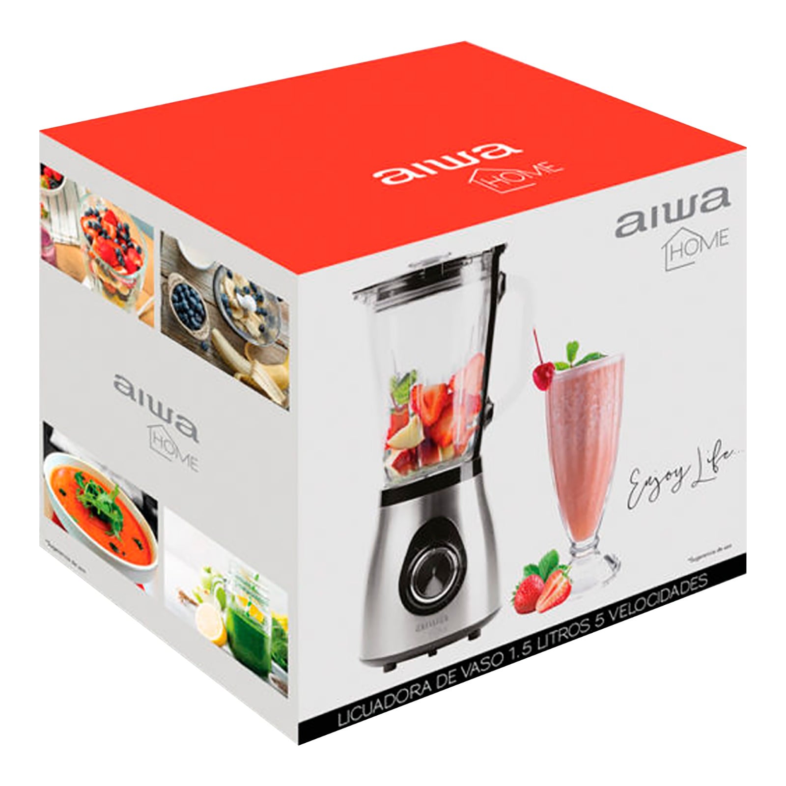 AIWA LICUADORA AIWA PIE ACERO INOXIDABLE PICA HIELO 500W 1.5L