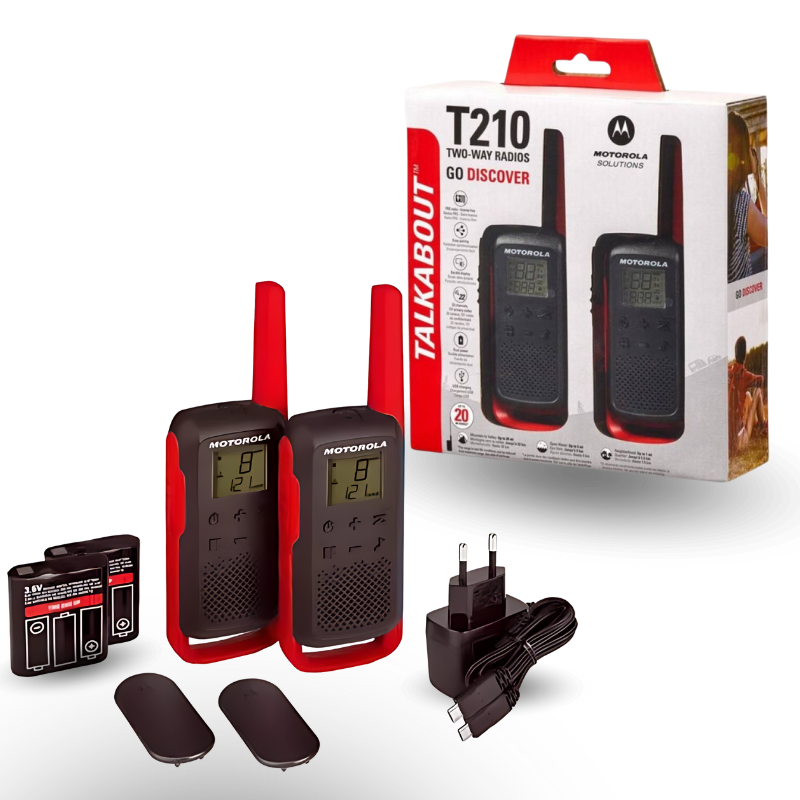 SET MOTOROLA 2 WALKIE TALKIE T210 -CL - 6