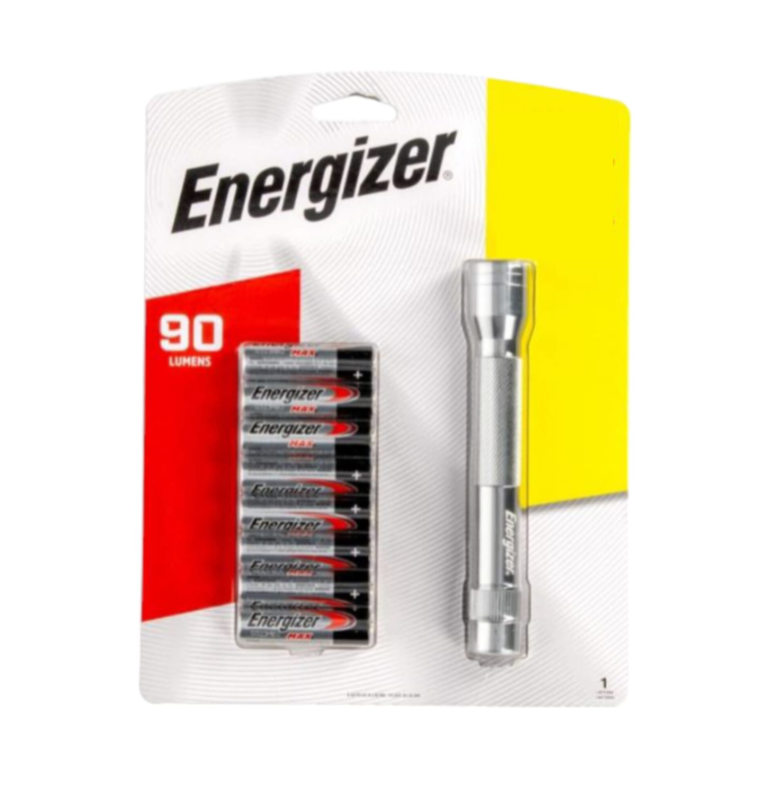 LINTERNA ENERGIZER 90 LUMENS + 8 PILAS METÁLICA COMPACTA LED - 1