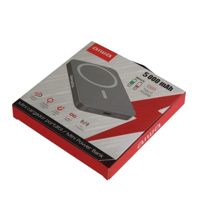 POWERBANK BATERÍA EXTERNA MAGSAFE AIWA PAW70 RÁPIDA PORTÁTIL - 3