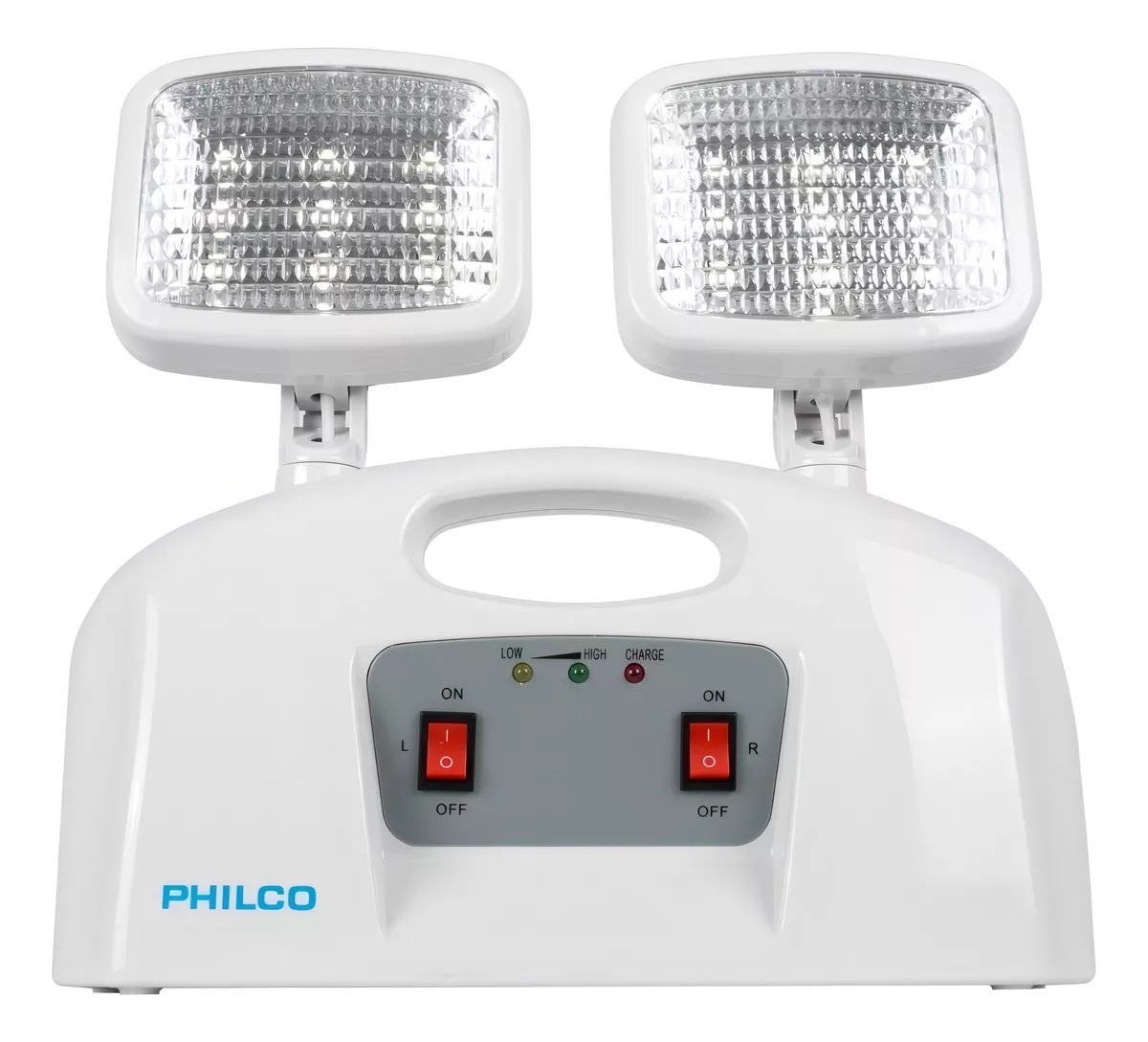 PACK 02 LAMPARA DE EMERGENCIA LED 2 FOCOS PHILCO CERTIFICADA - 3