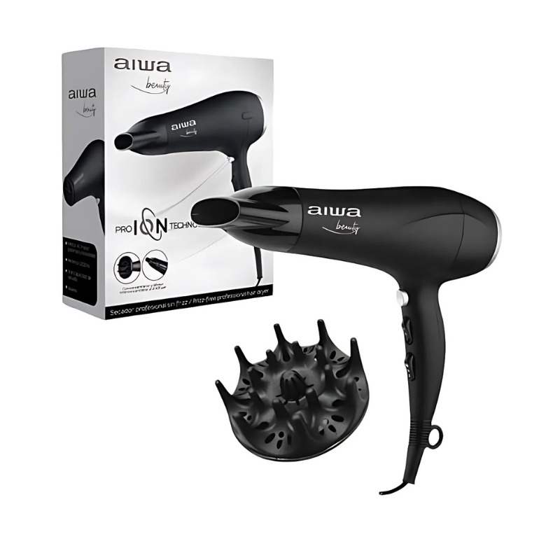 SECADOR DE CABELLO AIWA PROFESIONAL PRO ION SIN FRIZZ 2200W - 1