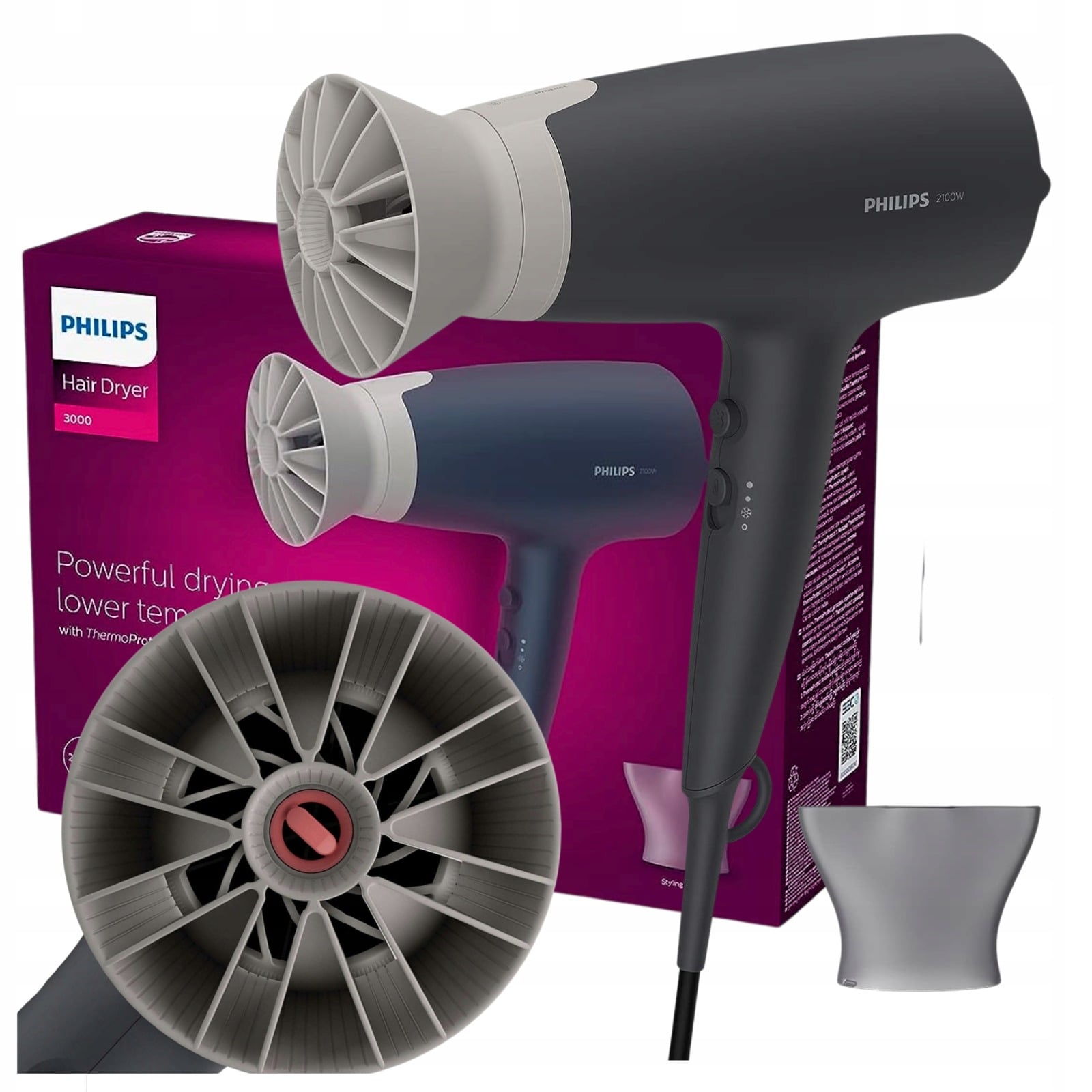 SECADOR DE PELO PHILIPS THERMOPROTECT 2100W - 1