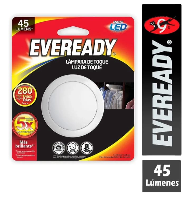 LÁMPARA TOQUE PARED CLOSET LED EVEREADY EN COLOR BLANCO FRÍA 45LM - 3
