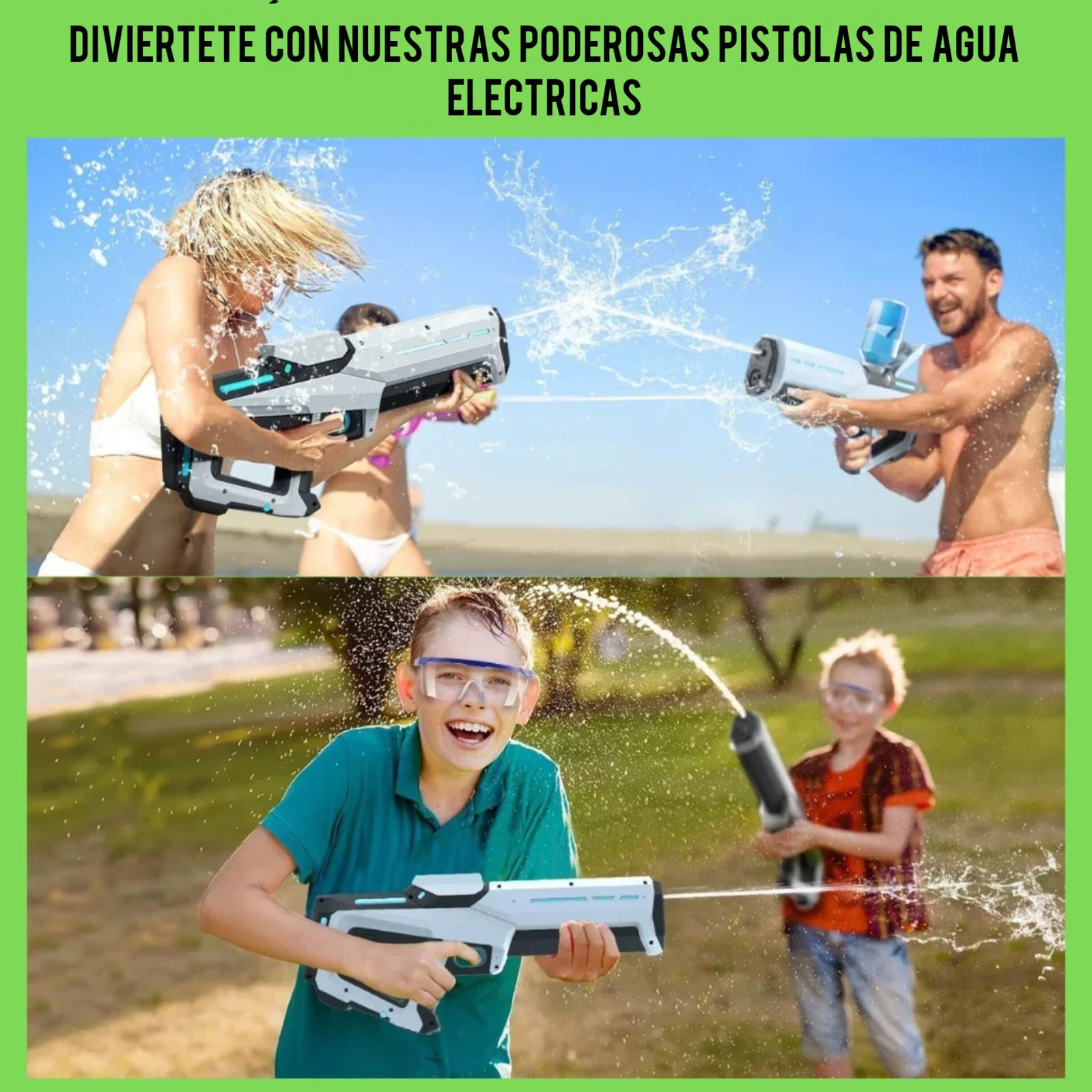 PISTOLA DE AGUA ELÉCTRICA RECARGABLE CON SUCCIÓN AUTOMÁTICA - 5
