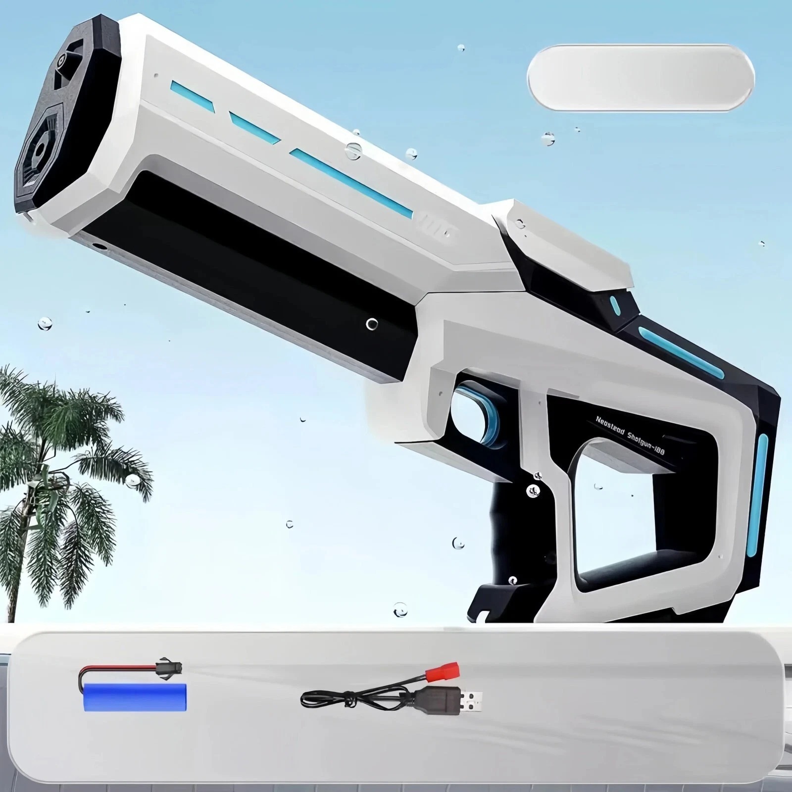 PISTOLA DE AGUA ELÉCTRICA RECARGABLE CON SUCCIÓN AUTOMÁTICA - 6