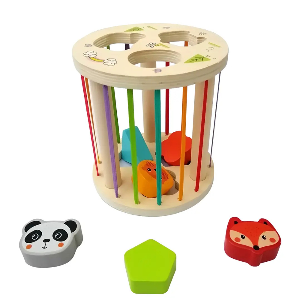 CLASIFICADOR DE FORMAS DE MADERA JUGUETE MONTESSORI EDUCATIVO - 6
