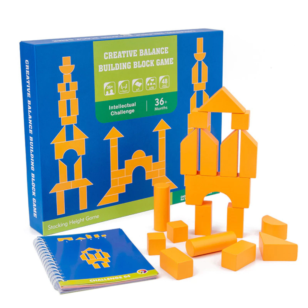 JUEGO DE BLOQUES DE EQUILIBRIO CREATIVO – 48 PIEZAS - 1