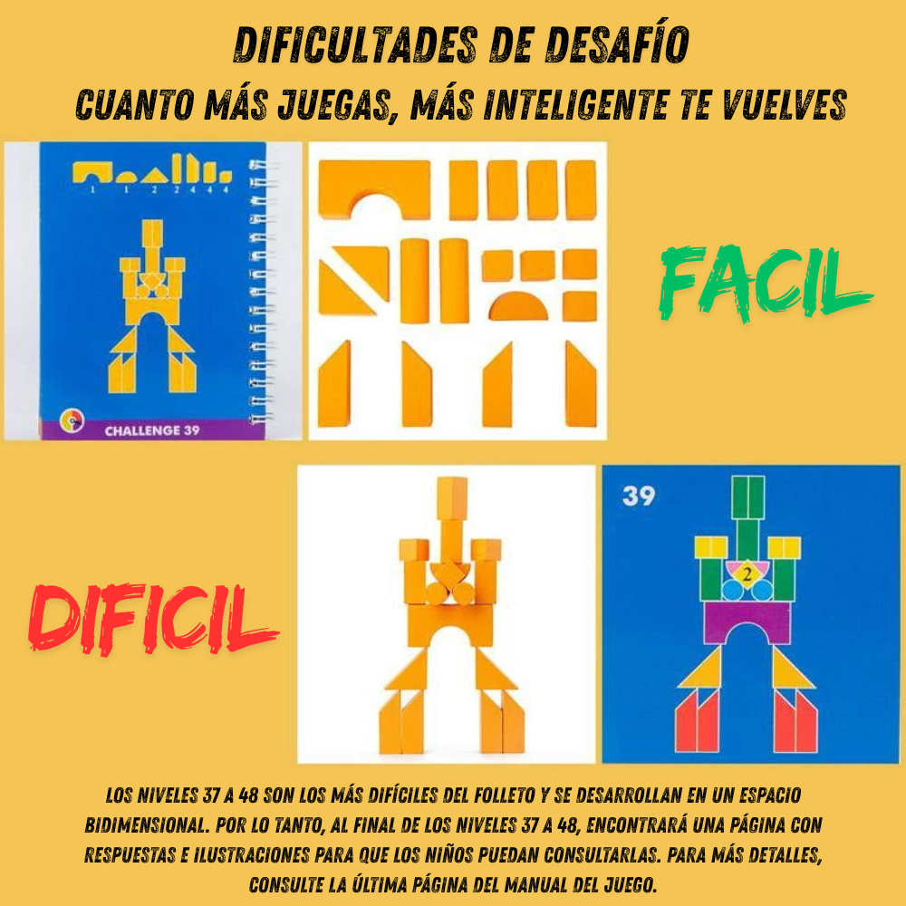JUEGO DE BLOQUES DE EQUILIBRIO CREATIVO – 48 PIEZAS - 3