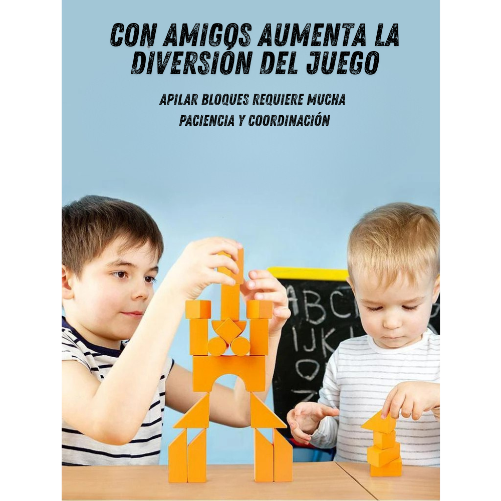 JUEGO DE BLOQUES DE EQUILIBRIO CREATIVO – 48 PIEZAS - 4