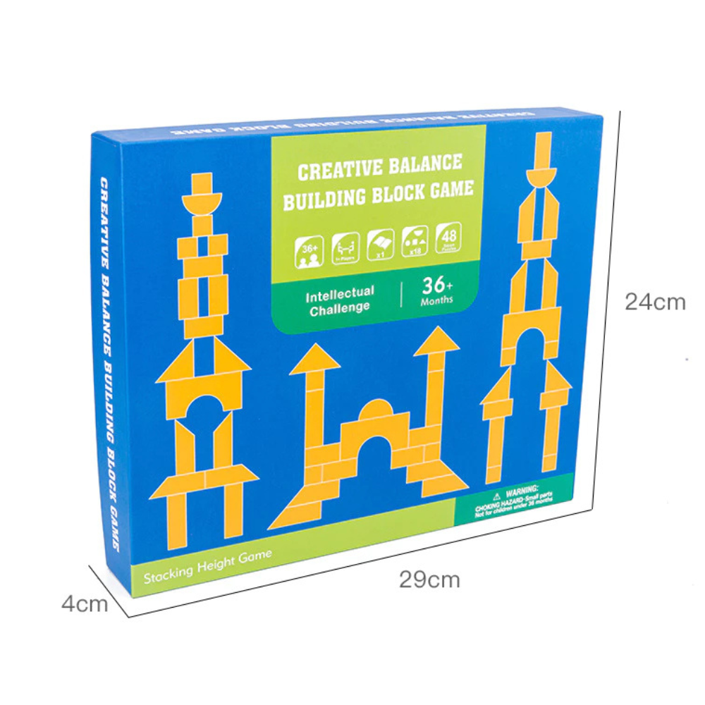 JUEGO DE BLOQUES DE EQUILIBRIO CREATIVO – 48 PIEZAS - 6