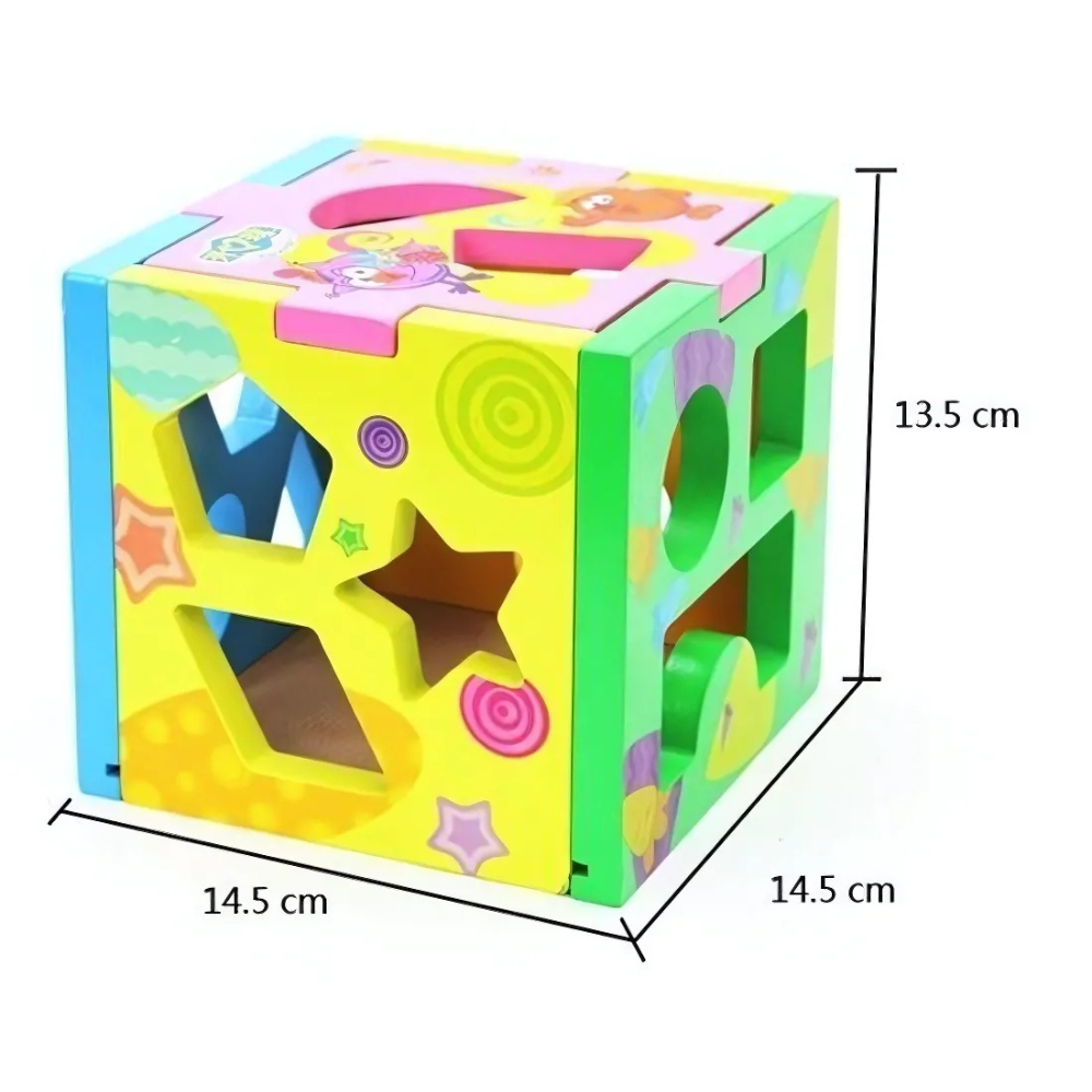 CUBO CLASIFICADOR DE FIGURAS JUGUETE EDUCATIVO MONTESSORI - 3