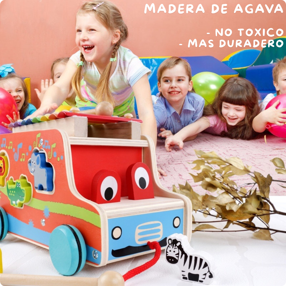 AUTOBUS DIDACTICO 3 EN 1 – XILOFONO, ENCAJE Y ARRASTRE - 5